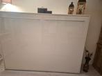 Bedkast, Ophalen, Wit, Tweepersoons, 140 cm
