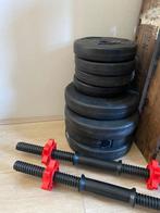 dumbelset pro orians (halters + gewichten), Sport en Fitness, Fitnessmaterialen, Ophalen, Gebruikt, Borst, Dumbbell
