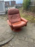 Vintage De Sede draai fauteuil cognac leer jaren 70, Huis en Inrichting, Verzenden, Zo goed als nieuw, 50 tot 75 cm, Leer
