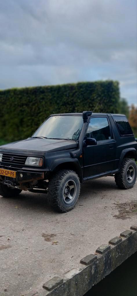 Suzuki Vitara 1992 Zwart, Auto's, Suzuki, Particulier, Vitara, 4x4, Benzine, SUV of Terreinwagen, Handgeschakeld, Origineel Nederlands