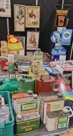 Huis vol vintage heeft veel oude garage olieblikken te koop., Verzamelen, Ophalen of Verzenden, Gebruikt, Overige