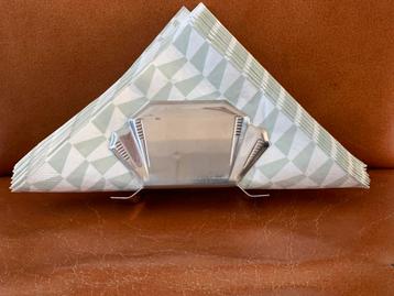 Vintage jaren 60 servettenhouder rvs Inox beschikbaar voor biedingen