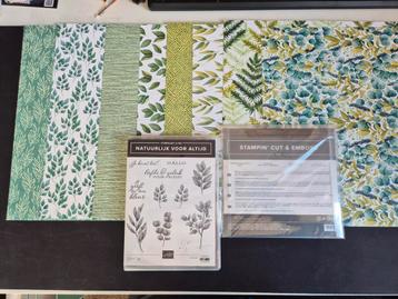 Stampin Up set  Natuurlijk voor Altijd , snijmallen, papieri beschikbaar voor biedingen