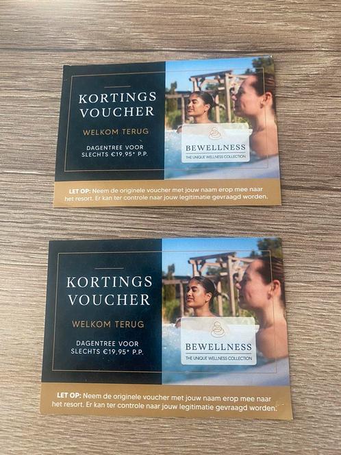 BeWellness kortingsvoucher 50% korting -meenemen hoeft niet!, Tickets en Kaartjes, Kortingen en Cadeaubonnen, Twee personen, Spa of Sauna