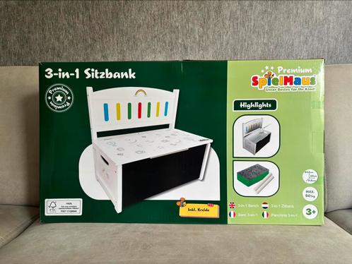 SpielMaus Holz 3-in-1 Kinderbank/Opbergbank/Speelgoedkist, Kinderen en Baby's, Kinderkamer | Overige Meubels, Nieuw, Overige typen