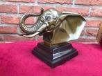 bronzen prachtbeeld! OLIFANTSKOP, Antiek en Kunst, Ophalen of Verzenden