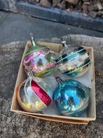 Doosje antieke oude, gekleurde kerstballen, Diversen, Ophalen of Verzenden, Gebruikt