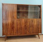 Vintage Highboard - retro kledingkast vitrinekast kast j. 60, Huis en Inrichting, Kasten | Vitrinekasten, Ophalen, Gebruikt, 100 tot 150 cm