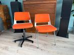 2 Vintage Gispen Stoelen – 2220 – Ontwerp André Cordemeyer, Huis en Inrichting, Stoelen, Ophalen, Gebruikt, Twee, Overige kleuren