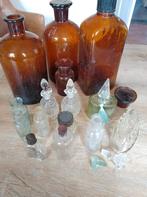 apothekers flessen glazen potjes/flesjes 15 st., Ophalen of Verzenden, Gebruikt, Overige typen
