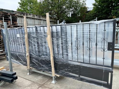 nieuwe schuifpoort op rail, Tuin en Terras, Tuinpoorten, Nieuw, Schuifpoort, Staal, 100 tot 150 cm, 200 cm of meer, Ophalen