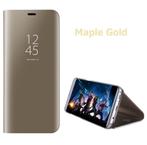 Clear View Stand Cover+9H Screenprotector for Galaxy S8 Goud, Verzenden, Nieuw, Overige modellen, Hoesje of Tasje