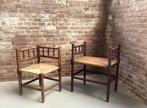 Set Bobbin stoelen / bankje en hoekstoel, Huis en Inrichting, Stoelen, Ophalen, Riet of Rotan, Antie, Twee