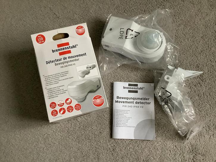 Bewegingsmelder Brennerstuhl j́PIR 240 IP44, Doe-het-zelf en Verbouw, Alarmsystemen, Nieuw, Detector, Sensor of Melder, Beweging
