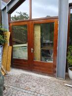 Hardhouten deuren, Gebruikt, Ophalen of Verzenden, Buitendeur, Hout