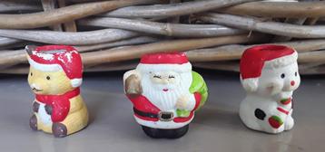 3x vintage / retro kaarsenhouders / kaarsenhoudertjes kerst beschikbaar voor biedingen