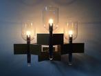 Vintage Sciolari Domino wandlamp, Huis en Inrichting, Ophalen, Gebruikt, Glas