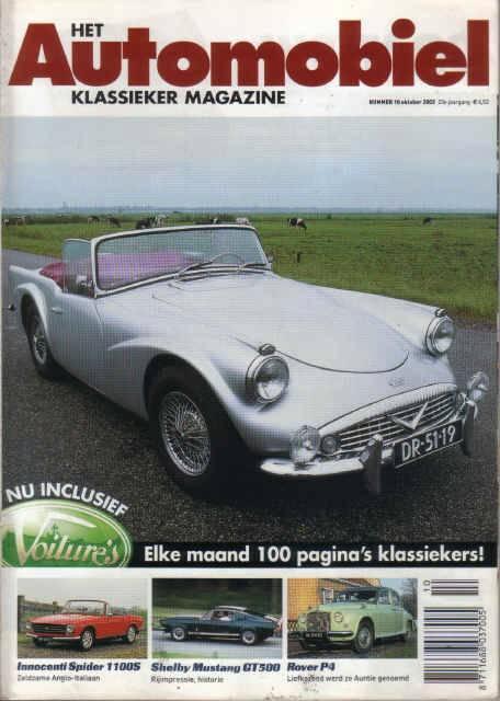 Automobiel 10 2002 : Daimler SP250 - Ford Shelby Mustang, Boeken, Auto's | Folders en Tijdschriften, Gelezen, Algemeen, Ophalen of Verzenden