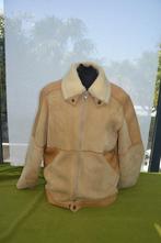 Zeer mooie Heren lammy coat suède leather schapenvacht Morri, Maat 52/54 (L), Bruin, Morris, Ophalen of Verzenden