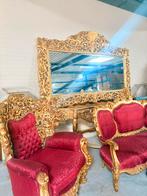 Barok Stoelen en Banken Collectie in Goud en Rood/Roze/Beige, Antiek en Kunst, Ophalen of Verzenden