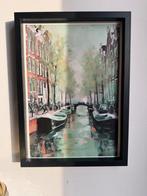 Kunst Amsterdam schilderij art painting grachten modernart, Antiek en Kunst, Ophalen of Verzenden