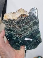 Grote Plak van Oceaan jaspis Met bergkristal, Verzamelen, Mineralen en Fossielen, Ophalen of Verzenden, Mineraal