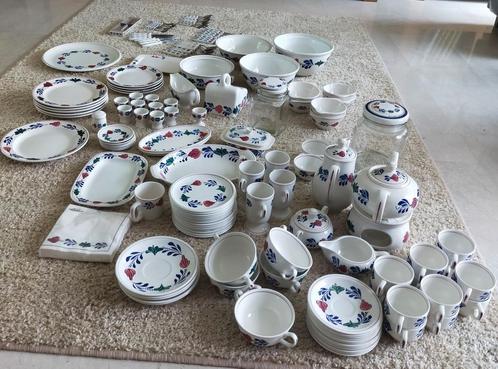 Boerenbont servies, uitgebreid, zie omschrijving, foto's., Huis en Inrichting, Keuken | Servies, Zo goed als nieuw, Overige typen