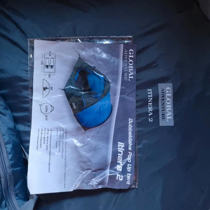 2x Itinera 2 Dubbeldaks Pop-up Tent, Caravans en Kamperen, Tenten, Ophalen