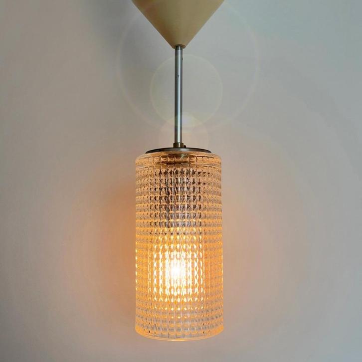 vintage hang LAMP glas kelk MidCentury Peill & Putzler AH-17, Huis en Inrichting, Lampen | Hanglampen, Gebruikt, Minder dan 50 cm