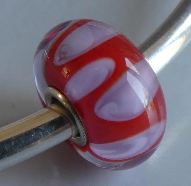 Trollbeads LILA SCHADUW, Sieraden, Tassen en Uiterlijk, Bedels, Zo goed als nieuw, Trollbeads, Glas of Kristal, 1 bedel, Verzenden