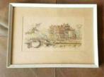 Litho aquarel Brouwersgracht Amsterdam Henk Hoefman gesign, Antiek en Kunst, Ophalen