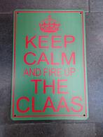 Keep Calm & Fire Up Claas Wandbord - Nieuw!, Ophalen of Verzenden, Nieuw