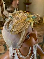 Antieke Kant Edwardian 1910 1920 Bonnet Boudoir Cap hoed, Antiek en Kunst, Antiek | Kleding en Accessoires, Ophalen of Verzenden