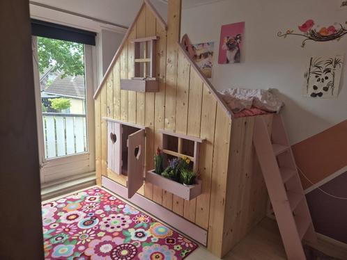 Bedhuisje, Kinderen en Baby's, Kinderkamer | Bedden, Gebruikt, 180 cm of meer, 85 tot 100 cm, Matras, Ophalen
