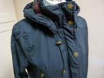Donkerblauwe warme jas maat 36 S H&M, H&M, Blauw, Ophalen of Verzenden, Maat 36 (S)