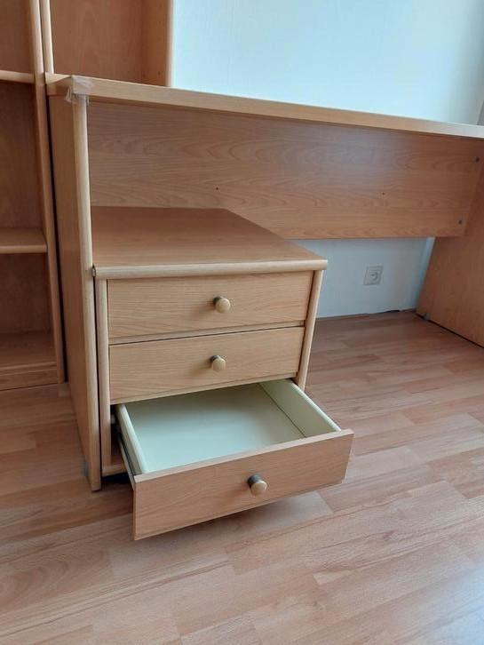 Ladenblok met zwenkwielen kast nachtkastje essen kleur zgan, Huis en Inrichting, Kasten | Boekenkasten, Zo goed als nieuw, Minder dan 50 cm