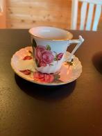 Rheinpfalz Hartporzellan Espressokopje en Schotel met Rozen, Antiek en Kunst, Ophalen of Verzenden