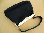 Vintage Zumpolle zwart Suède avondtasje + sierlijke sluiting, Sieraden, Tassen en Uiterlijk, Tassen | Damestassen, Ophalen of Verzenden