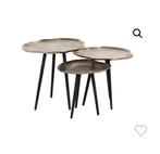 Salontafelset in het goud. Van het merk richmond, Huis en Inrichting, Tafels | Salontafels, Ophalen, 50 tot 100 cm, Rond, Zo goed als nieuw