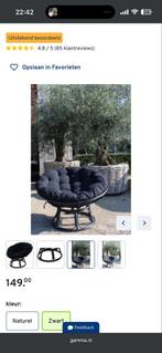 Zwarte Rotan Papasan Stoel - Gebruikt, Ophalen, Gebruikt, Rotan