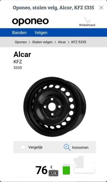 Oponeo, stalen velg, Alcar, KFZ 5335, zwart beschikbaar voor biedingen