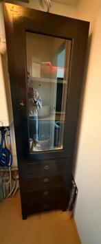 Zwarte Teakhouten Servieskast, Ophalen, Teakhout, 50 tot 100 cm, Zo goed als nieuw