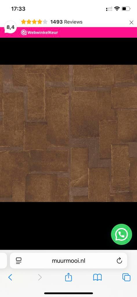 Elitis Sangpi VP018-70 Behang - 2 Rollen, Huis en Inrichting, Stoffering | Behang, Bruin, 10 tot 25 m², Ophalen