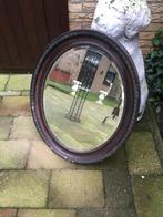 Antieke spiegel met gipsen lijst, Antiek en Kunst, Ophalen, Ovaal, 50 tot 100 cm, Minder dan 100 cm