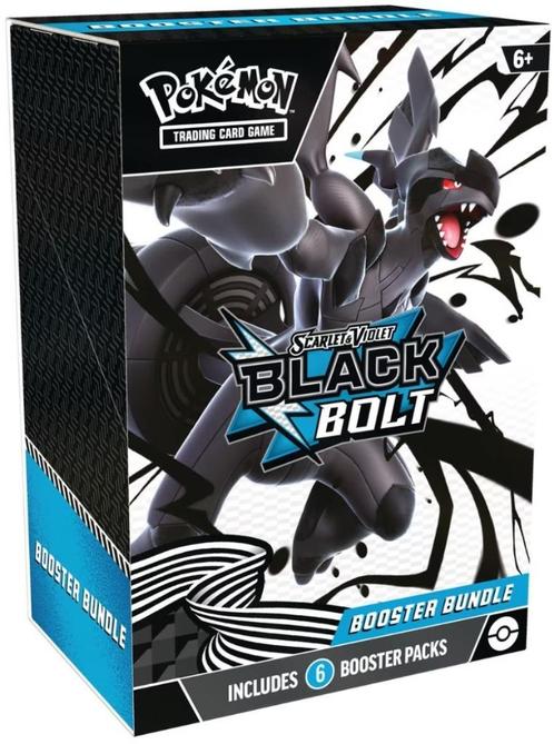 Scarlet & Violet—Black Bolt Booster Bundle, 6 Packs Preorder, Hobby en Vrije tijd, Verzamelkaartspellen | Pokémon, Nieuw, Boosterbox
