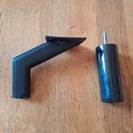 Montel bankpoten 4 stuks zwart en 1 middenmoot 13 cm hoogte, Ophalen of Verzenden, Gebruikt, Metaal