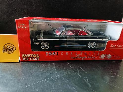 1:18 Chevrolet Impala 1961, Hobby en Vrije tijd, Modelauto's | 1:18, Nieuw, Auto, Sun Star, Ophalen of Verzenden