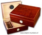 h50 ANGELO  PREMIUM MERK HUMIDOR "CHERRY" KERSENHOUT FINISH, Verzamelen, Rookartikelen, Aanstekers en Luciferdoosjes, Nieuw, Tabaksdoos of Verpakking