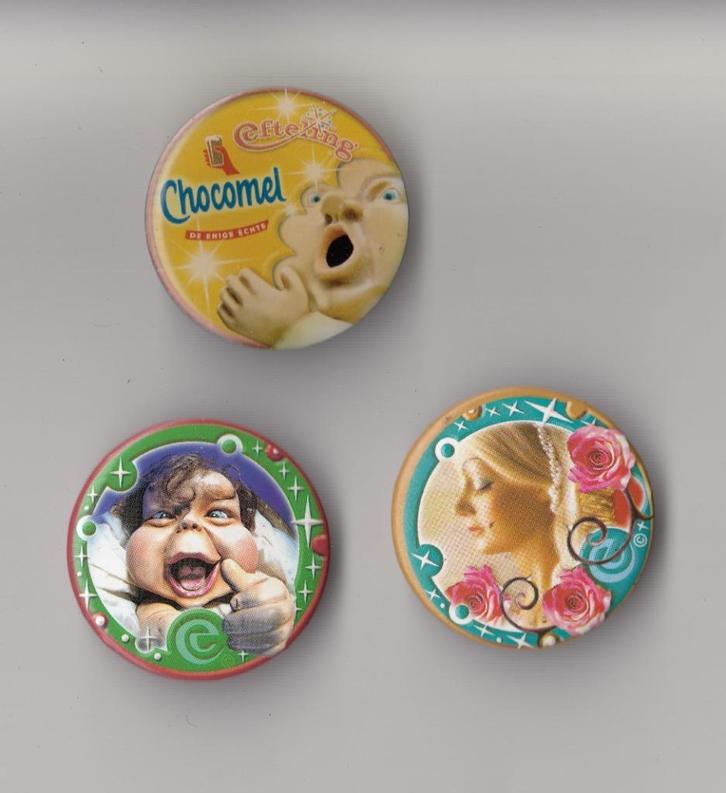 Efteling pin Holle Bolle Gijs en 2 buttons, Verzamelen, Speldjes, Pins en Buttons, Gebruikt, Speldje of Pin, Overige onderwerpen