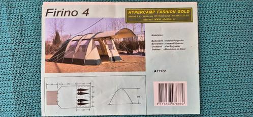 Obelink Firino 4 Tunnel Tent – Nieuwstaat – 4 Personen + Kam, Caravans en Kamperen, Tenten, tot en met 4, Zo goed als nieuw, Ophalen